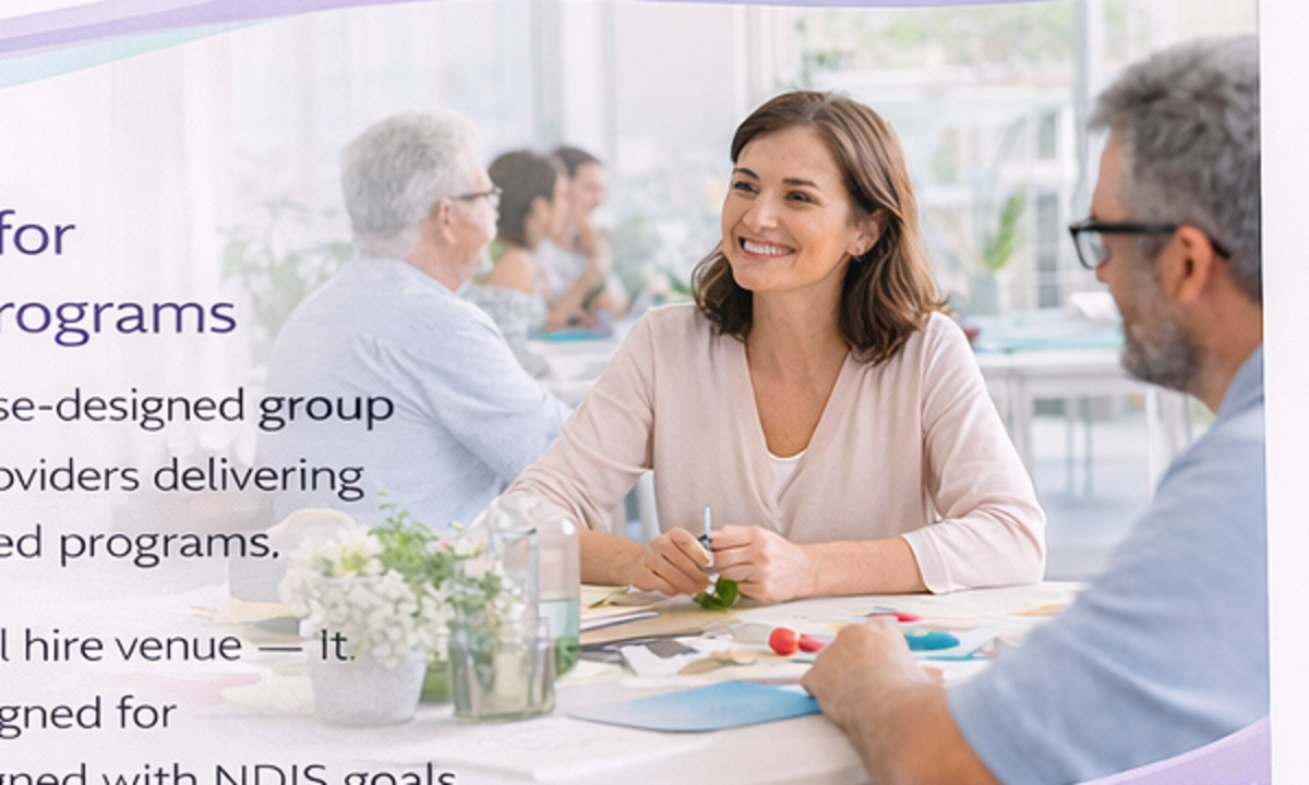 A small supported group session in a bright room